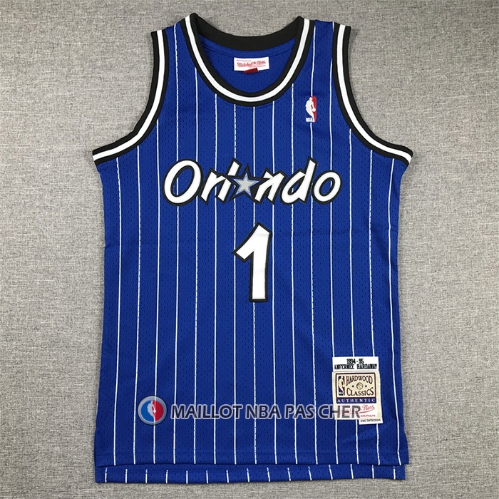 Maillot Enfant Orlando Magic Penny Hardaway NO 1 Mitchell & Ness 1994-95 Bleu